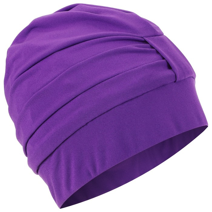 Шапочка для плавания взрослая ONLYTOP, тканевая, обхват 54-60 см, цвет фиолетовый Шапочка для плавания взрослая ONLYTOP, тканевая, обхват 54-60 см, цвет фиолетовый