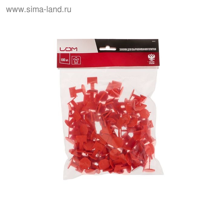 Зажим для выравнивания плитки ЛОМ, 1.4 мм,  в упаковке 100 шт. Зажим для выравнивания плитки ЛОМ, 1.4 мм,  в упаковке 100 шт.