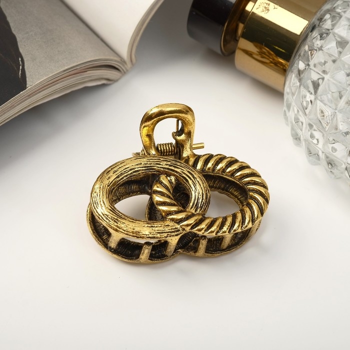 Краб для волос Краб для волос "Оливия" звенья, 4 см, золото