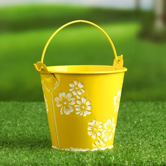 Кашпо  Кашпо "Ведерко Леа"  10х10см МИКС