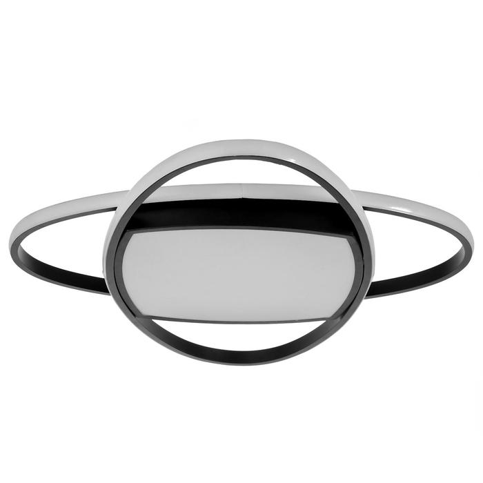 Люстра с ПДУ 1221/1BK LED 90Вт 3000-6000К черный 50х50х9 см BayerLux