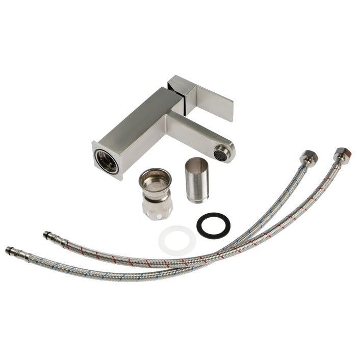 Смеситель для раковины Accoona A96201, 1-рычажный, картридж 35мм, h=18см, нерж.сталь Смеситель для раковины Accoona A96201, 1-рычажный, картридж 35мм, h=18см, нерж.сталь