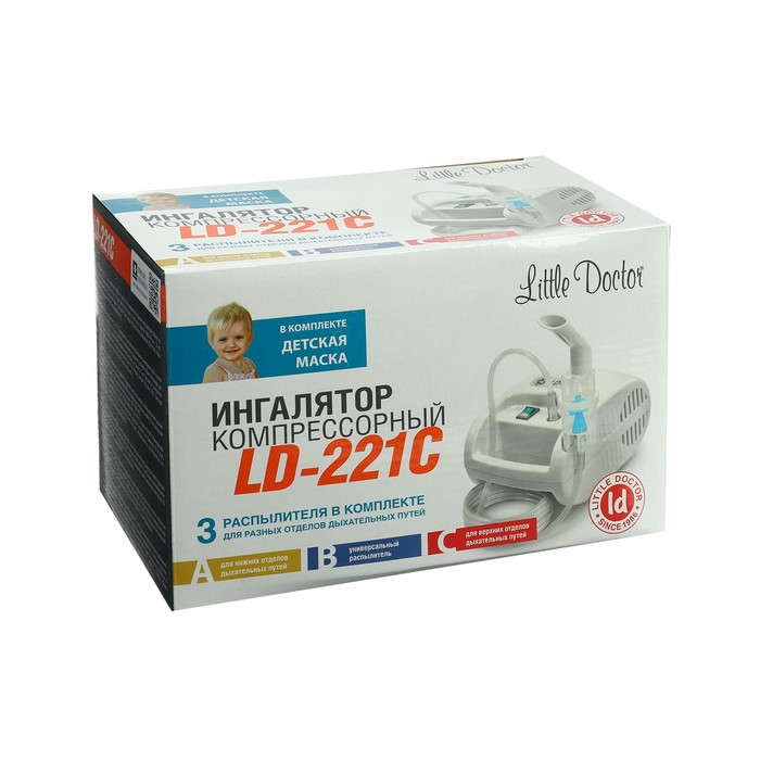 Ингалятор Little Doctor LD-221С, 60 Вт, компрессорный, 3 распылителя, 10 мл, 0.3-0.5 мл/мин Ингалятор Little Doctor LD-221С, 60 Вт, компрессорный, 3 распылителя, 10 мл, 0.3-0.5 мл/мин