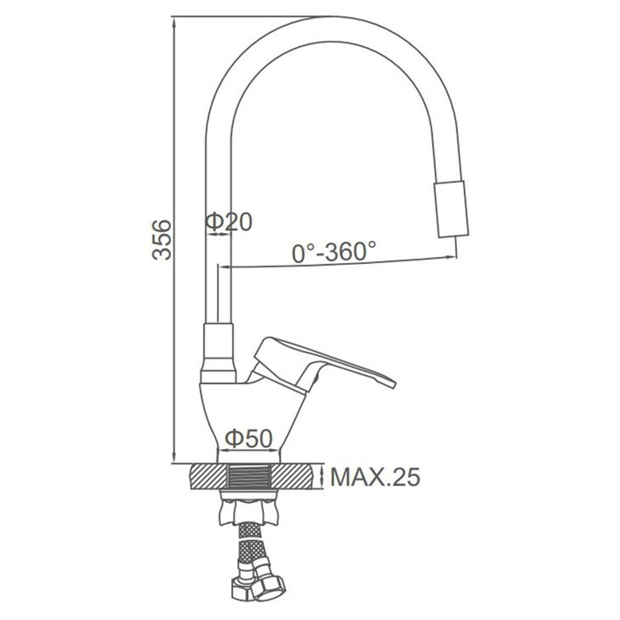 Смеситель для кухни Accoona A4844K, однорычажный, силиконовый излив, силумин, зеленый/хром Смеситель для кухни Accoona A4844K, однорычажный, силиконовый излив, силумин, зеленый/хром