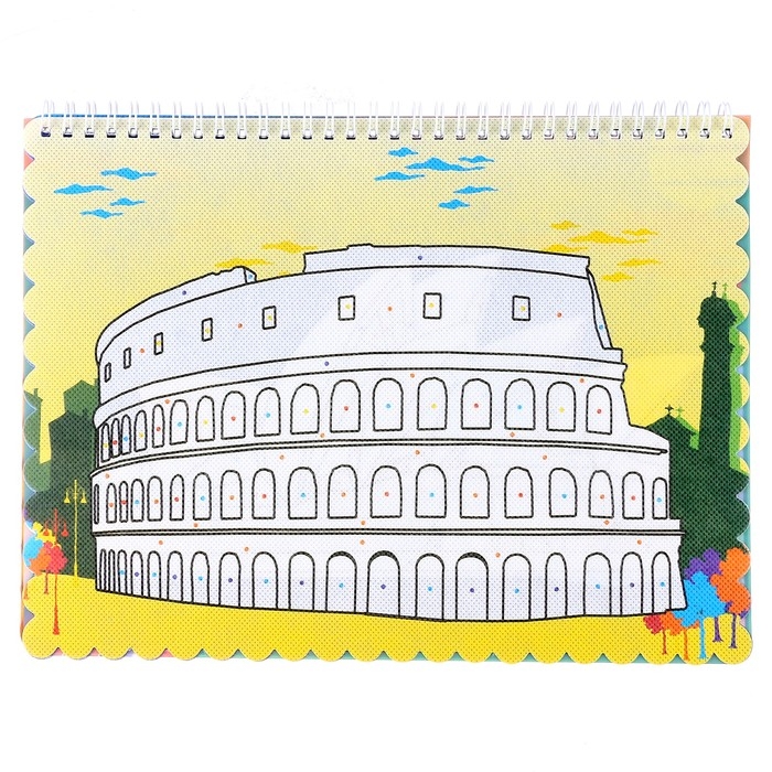 Книжка-раскраска многоразовая «Достопримечательности» фломастеры 12 цв., 3D очки, бутылочка для воды Книжка-раскраска многоразовая «Достопримечательности» фломастеры 12 цв., 3D очки, бутылочка для воды