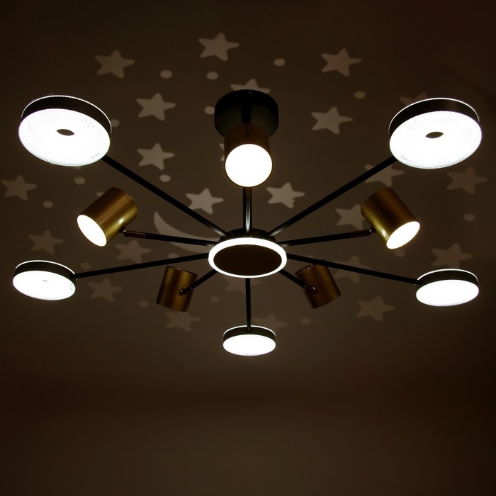 Люстра Люстра "Артеко" 10хLED 190Вт 3000-6000К серо-золотой 104х104х31 см BayerLux