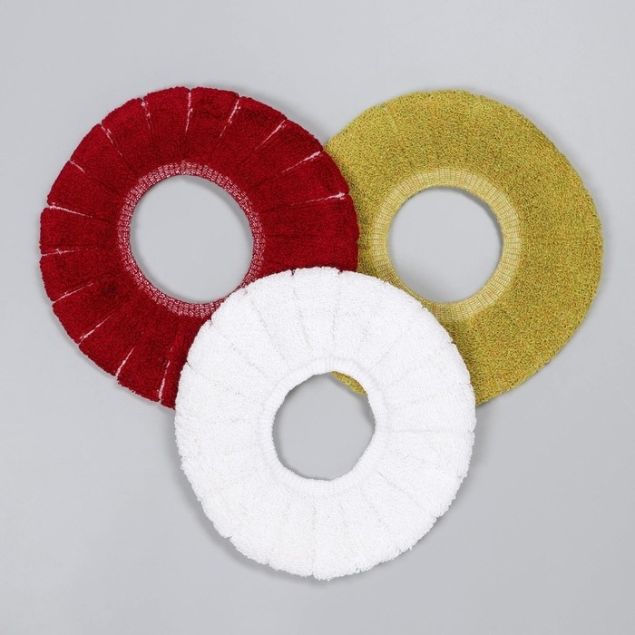 Чехол на сиденье для унитаза на резинке «Полоски», 31,5×31,5 см, 75 г, цвет МИКС Чехол на сиденье для унитаза на резинке «Полоски», 31,5×31,5 см, 75 г, цвет МИКС