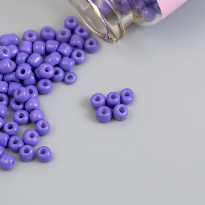 Бисер круглый 6/0 в бутылочке  Бисер круглый 6/0 в бутылочке "Глициния" 2х20 гр набор 2 шт