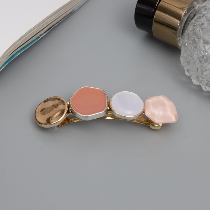 Заколка-автомат для волос Заколка-автомат для волос "Гроссо" 1,7х7 см, бежевый