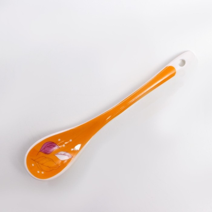 Набор керамический «Мама ты прекрасна»: кружка 350 мл, ложка, цвет оранжевый