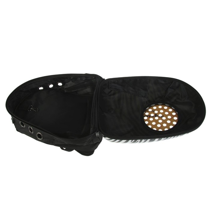 Рюкзак для переноски кошек и собак  Рюкзак для переноски кошек и собак "Зебра", с окном, 32 х 25 х 42 см