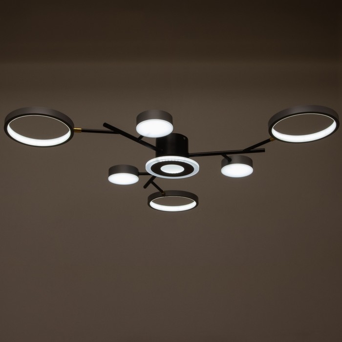 Люстра с ПДУ 2300/7GR LED 150Вт 3000-6000К серый 75х75х9 см BayerLux