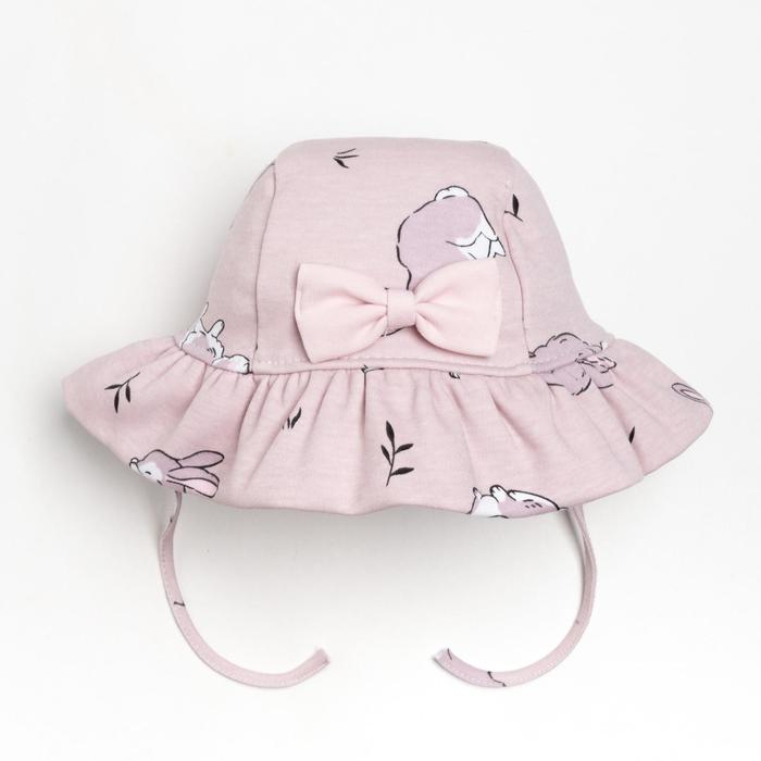 Чепчик (панамка) Крошка Я Чепчик (панамка) Крошка Я "Зайчик", серый, р.46