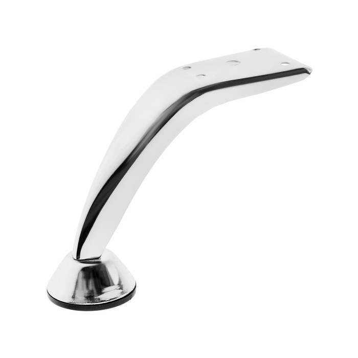 Опора мебельная гнутая OM002CR ТУНДРА, 120 мм, 1.2 мм, цвет хром Опора мебельная гнутая OM002CR ТУНДРА, 120 мм, 1.2 мм, цвет хром