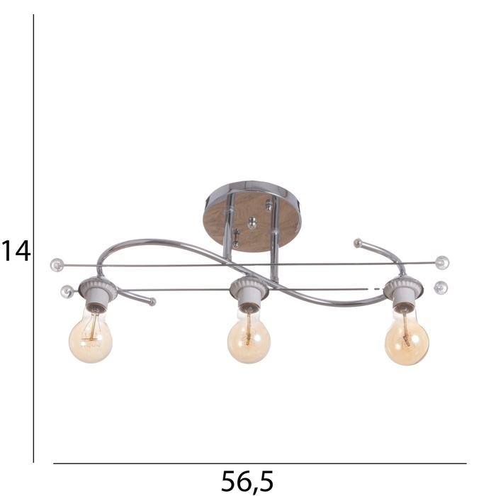 Люстра Люстра "Дэйл"БП 3х40Вт Е27 Хром МОДЕЛЬ: 2612372