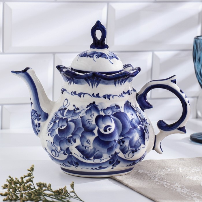 Чайник «Анимон», 1 л, гжель Чайник «Анимон», 1 л, гжель