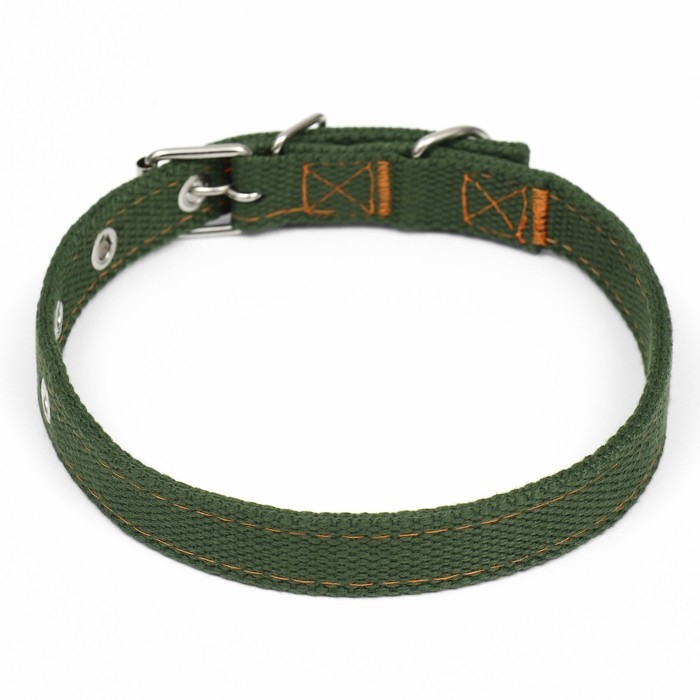 Ошейник брезентовый двухслойный, 52 х 2 см, хаки Ошейник брезентовый двухслойный, 52 х 2 см, хаки