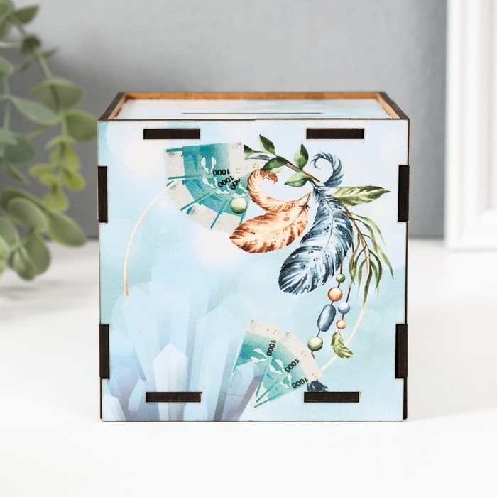 Копилка куб Копилка куб "Ловец денег" 10х10х10 см