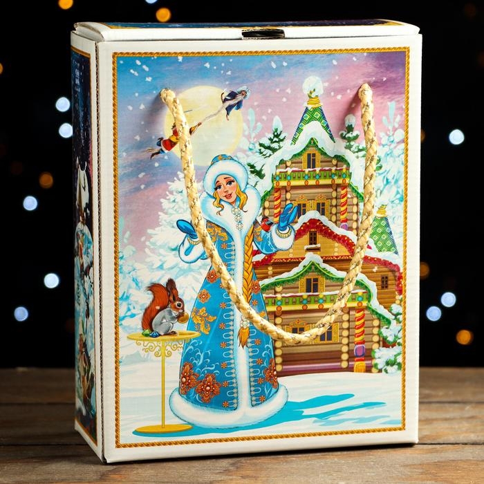 Новый год. Подарочная коробка Новый год. Подарочная коробка "Сказки Пушкина", 16,5 х 7,9 х 20,8 см.