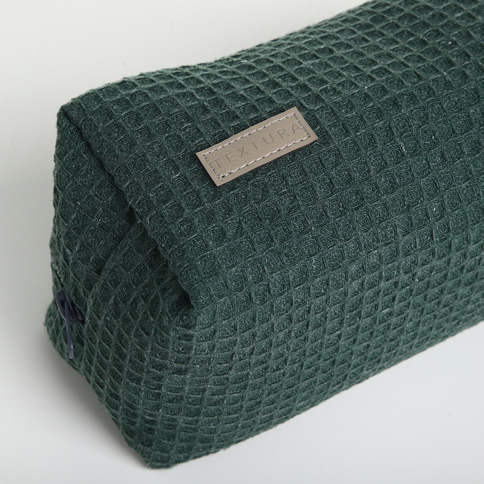 Косметичка на молнии TEXTURA, цвет зелёный Косметичка на молнии TEXTURA, цвет зелёный