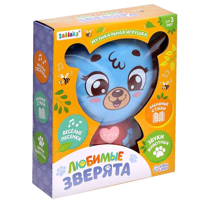 Музыкальная игрушка «Любимые зверята: Мишутка», звук, свет, цвет голубой Музыкальная игрушка «Любимые зверята: Мишутка», звук, свет, цвет голубой