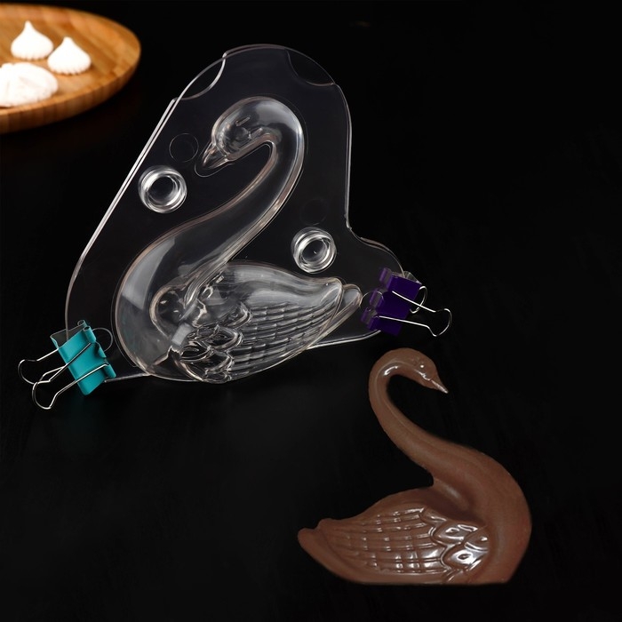 Молд для шоколада KONFINETTA «Лебедь», 13×4,7×14,5 см, цвет прозрачный Молд для шоколада KONFINETTA «Лебедь», 13×4,7×14,5 см, цвет прозрачный