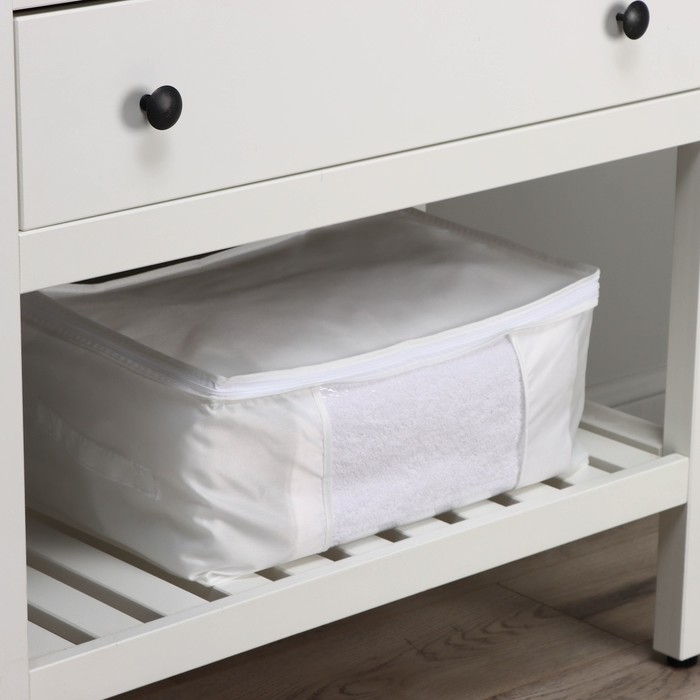 Кофр для хранения вещей LaDо́m, 45×30×20 см, цвет белый Кофр для хранения вещей LaDо́m, 45×30×20 см, цвет белый