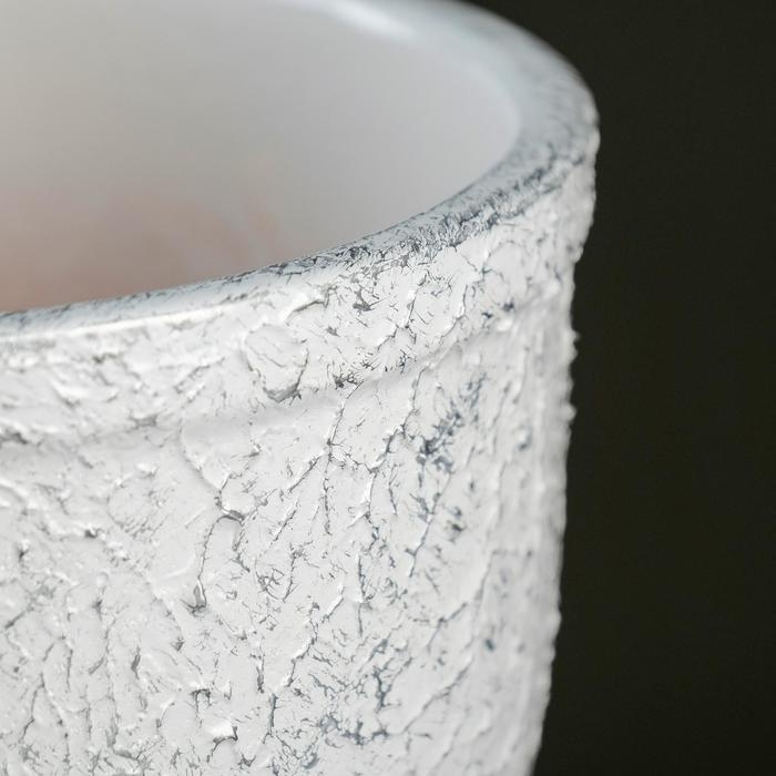 Горшок цветочный Горшок цветочный "Белое серебро" с поддоном, 2,4л