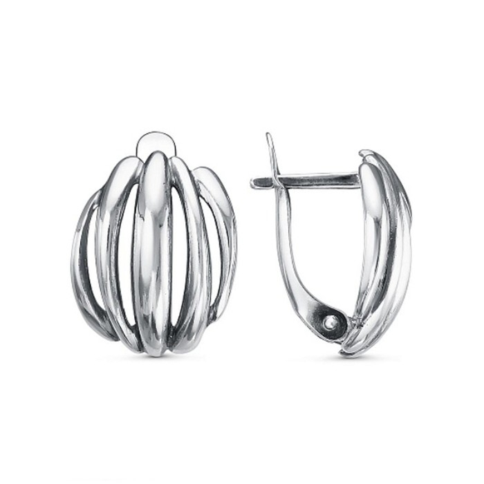 Серьги «Тыковка», посеребрение с оксидированием Серьги «Тыковка», посеребрение с оксидированием