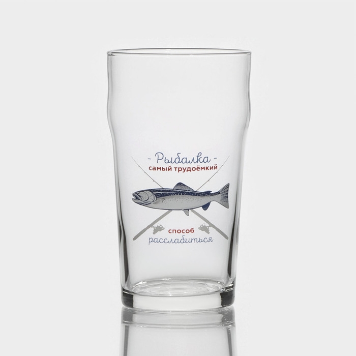 Стакан стеклянный для пива «На рыбалке», 570 мл, рисунок МИКС Стакан стеклянный для пива «На рыбалке», 570 мл, рисунок МИКС