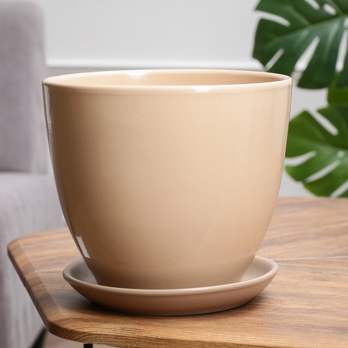 Горшок цветочный кофейный, 5 л Горшок цветочный кофейный, 5 л