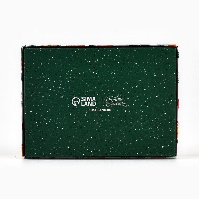 Коробка складная под 6 конфет «Мандаринки», 13.5 х 9.8 х 3.8 см, Новый год