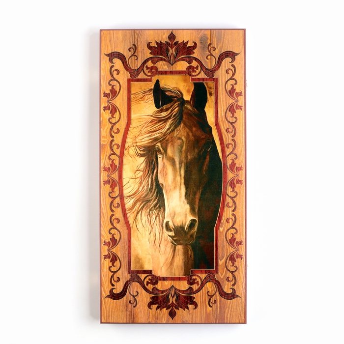 Нарды деревянные большие, с шашками  Нарды деревянные большие, с шашками "Конь-21", настольная игра, 60 х 60 см