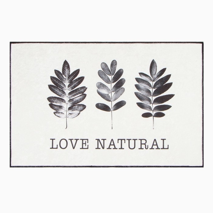 Коврик для ванной Этель Natural print 50х80 см,100% п/э, велюр Коврик для ванной Этель Natural print 50х80 см,100% п/э, велюр