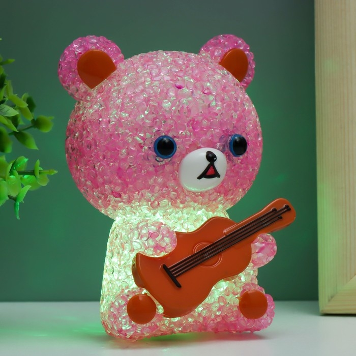 Ночник Ночник "Мишка" LED RGB от батареек 3хLR44 МИКС 10х10х15,5см RISALUX