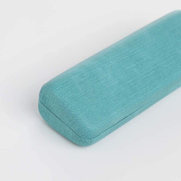 Футляр для очков на хлопушке, длина 15 см, цвет бирюзовый Футляр для очков на хлопушке, длина 15 см, цвет бирюзовый