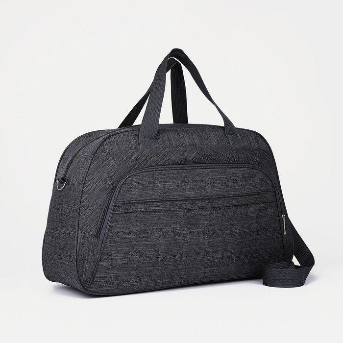 Сумка дорожная на молнии, наружный карман, длинный ремень, цвет серый Сумка дорожная на молнии, наружный карман, длинный ремень, цвет серый