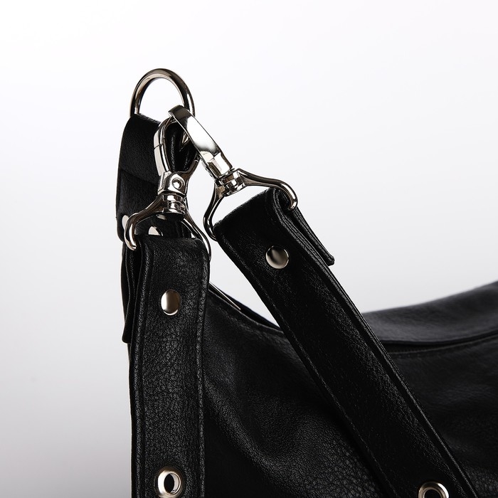 Сумка-багет Сумка-багет "Саломея" на молнии, цвет чёрный