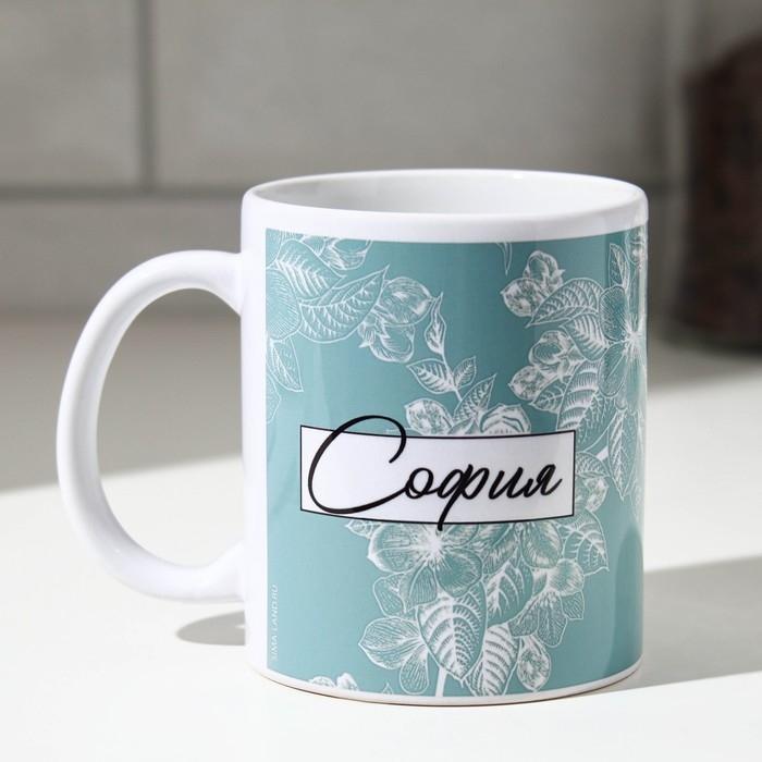 Кружка сублимация Кружка сублимация "София" цветы, 320 мл, с нанесением
