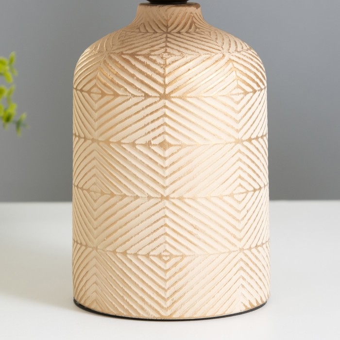 Настольная лампа Настольная лампа "Линье E27 40Вт бежевый 20х20х32 см RISALUX