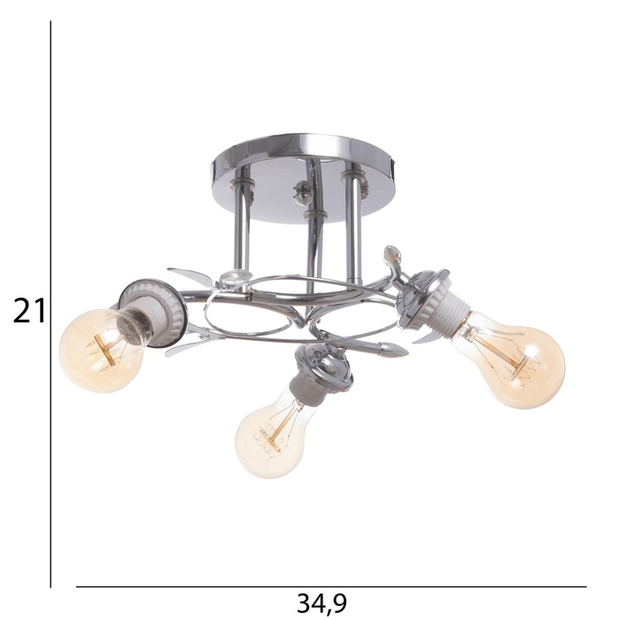 Люстра Люстра "Жаннета" бп 3х40Вт Е27 Хром МОДЕЛЬ: 2800064