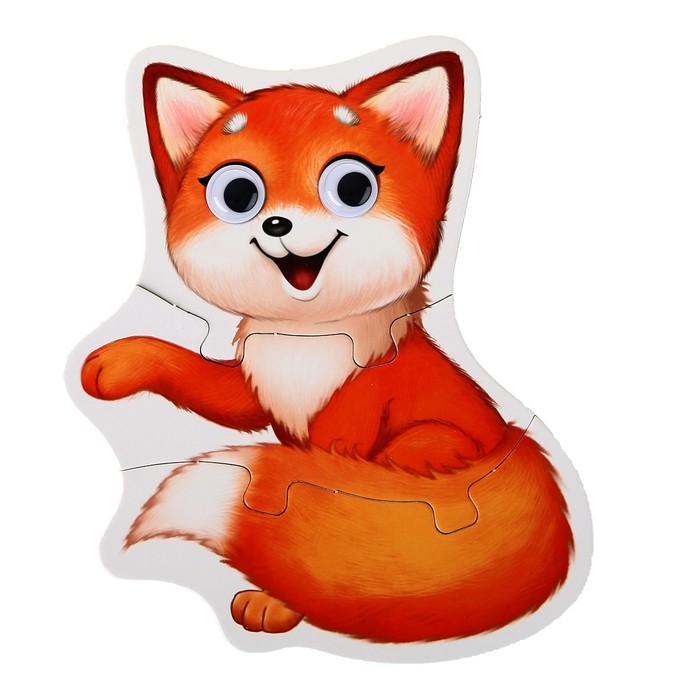 Макси-пазлы с глазками «Лесные животные», 4 пазла, 13 деталей Макси-пазлы с глазками «Лесные животные», 4 пазла, 13 деталей