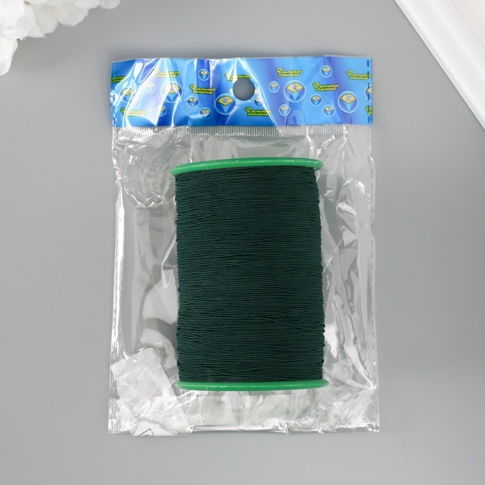 Спандекс для бисера, длина 500 м, цв. зелёный Спандекс для бисера, длина 500 м, цв. зелёный