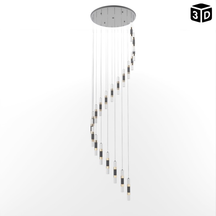 Светильник-каскад Светильник-каскад "Аселла" 20хLED 120Вт 4000К черный 70х70х250 см BayerLux