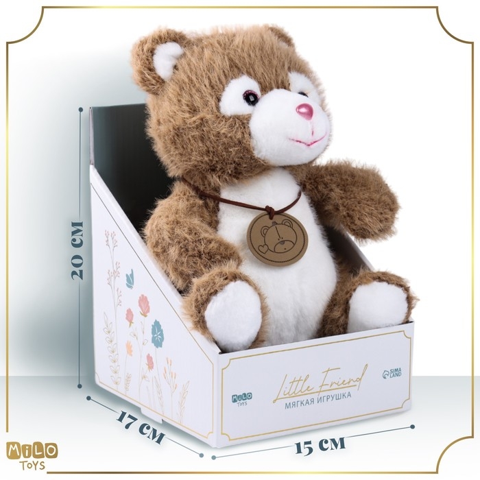 Мягкая игрушка Little Friend, медведь, цвет коричневый, 23 см Мягкая игрушка Little Friend, медведь, цвет коричневый, 23 см