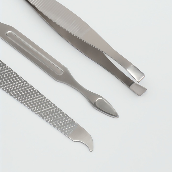 Набор маникюрный «Paris», 6 предметов, в футляре, в PVC - пакете, рисунок МИКС