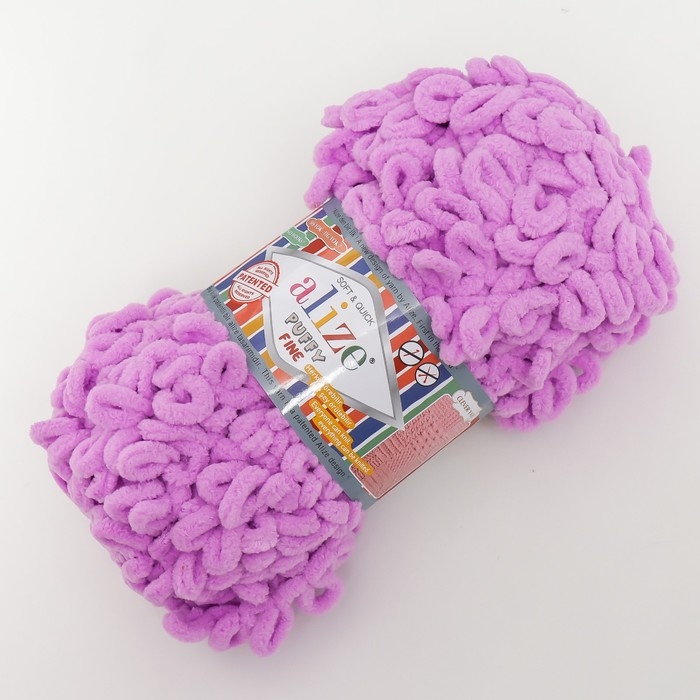 Пряжа Пряжа "Puffy fine" 100% микрополиэстер 14,5м/100г (378 орхидея)