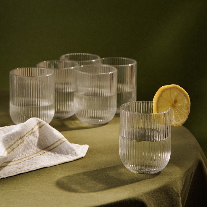 Набор стаканов стеклянных SL Home «Модерн», 260 мл, 7,5×9,5 см, цвет прозрачный Набор стаканов стеклянных SL Home «Модерн», 260 мл, 7,5×9,5 см, цвет прозрачный