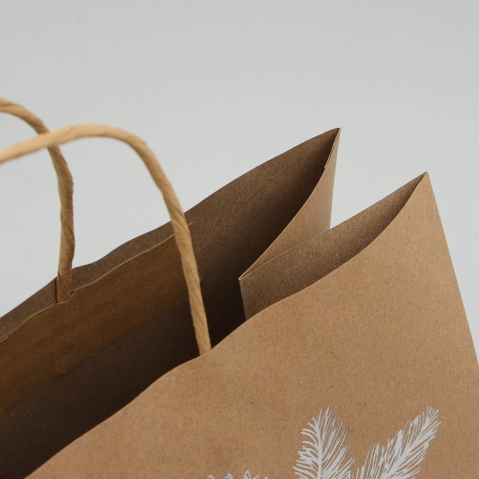 Пакет подарочный новогодний крафтовый «Волшебство», 32 х 28 х 15 см, Новый год Пакет подарочный новогодний крафтовый «Волшебство», 32 х 28 х 15 см, Новый год