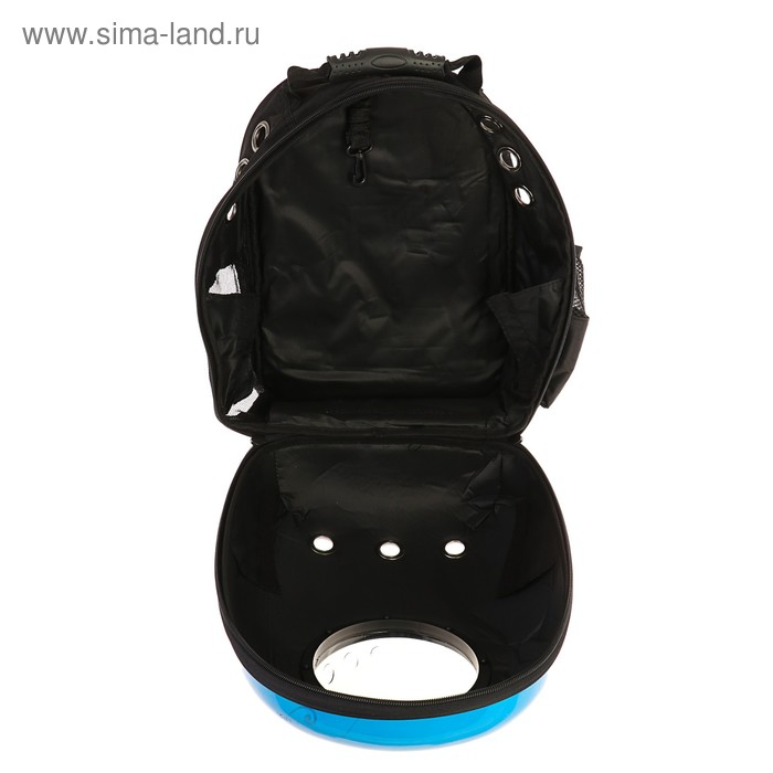 Рюкзак для переноски кошек и собак  Рюкзак для переноски кошек и собак "Бабочка", с окном, 32 х 26 х 44 см, голубой